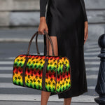 Cannabis Rasta Pattern Print Duffle Bag