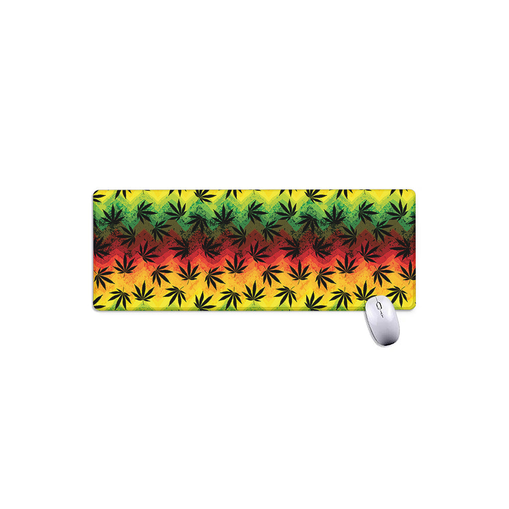 Cannabis Rasta Pattern Print Extended Mouse Pad