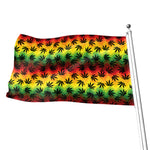 Cannabis Rasta Pattern Print Flag
