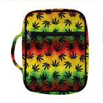 Cannabis Rasta Pattern Print Front Pocket Bible Bag