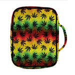 Cannabis Rasta Pattern Print Front Pocket Bible Bag