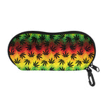 Cannabis Rasta Pattern Print Glasses Case