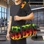 Cannabis Rasta Pattern Print Gym Bag