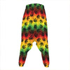 Cannabis Rasta Pattern Print Hammer Pants