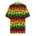 Cannabis Rasta Pattern Print Hawaiian Shirt