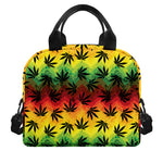 Cannabis Rasta Pattern Print Insulated Lunch Bag