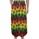 Cannabis Rasta Pattern Print Lantern Pants