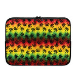 Cannabis Rasta Pattern Print Laptop Sleeve