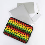 Cannabis Rasta Pattern Print Laptop Sleeve