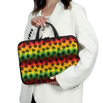 Cannabis Rasta Pattern Print Laptop Sleeve With Handle