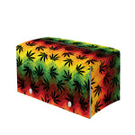 Cannabis Rasta Pattern Print Leather Tissue Box Cover