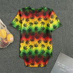 Cannabis Rasta Pattern Print Men's Bodysuit