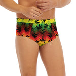 Cannabis Rasta Pattern Print Men's Briefs