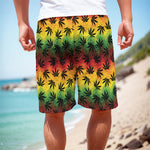 Cannabis Rasta Pattern Print Men's Cargo Shorts