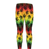 Cannabis Rasta Pattern Print Men's leggings