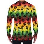 Cannabis Rasta Pattern Print Men's Long Sleeve T-Shirt