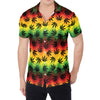 Cannabis Rasta Pattern Print Men's Shirt