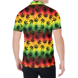 Cannabis Rasta Pattern Print Men's Shirt