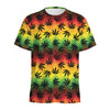 Cannabis Rasta Pattern Print Men's Sports T-Shirt