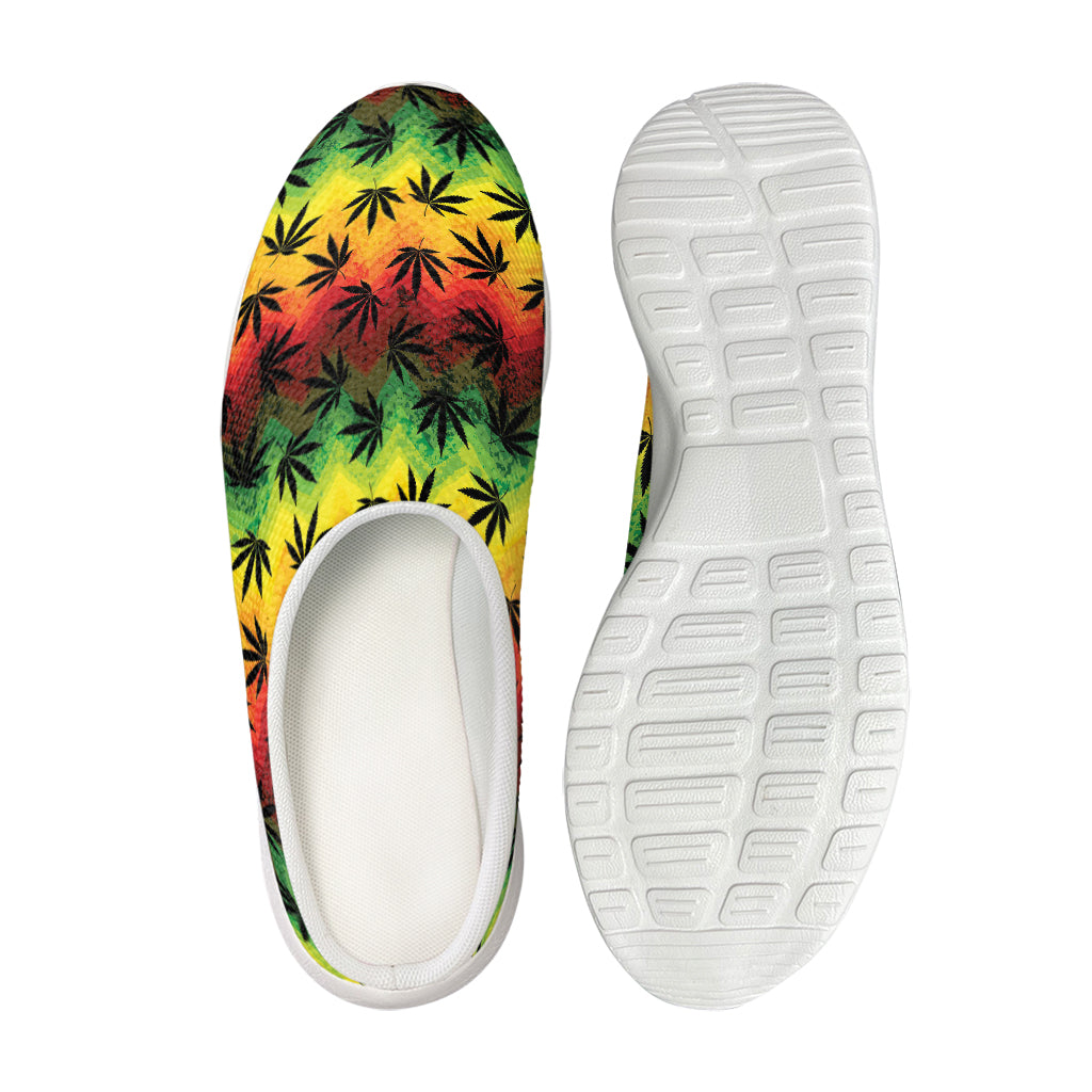 Cannabis Rasta Pattern Print Mesh Casual Shoes