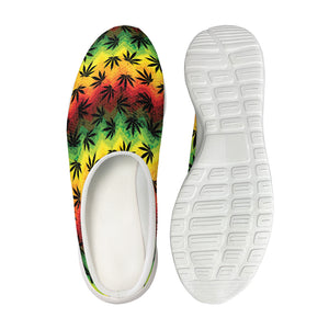 Cannabis Rasta Pattern Print Mesh Casual Shoes