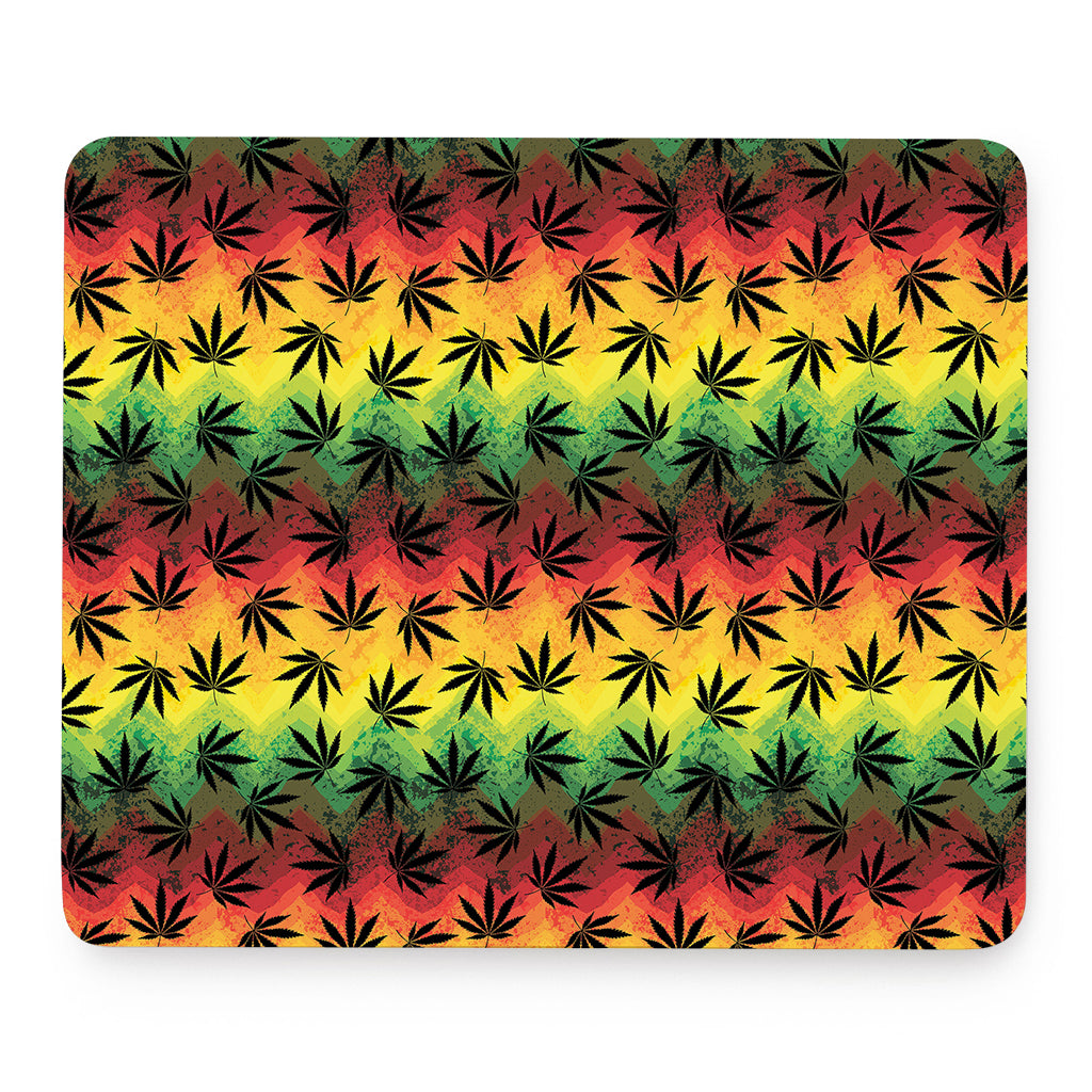 Cannabis Rasta Pattern Print Mouse Pad