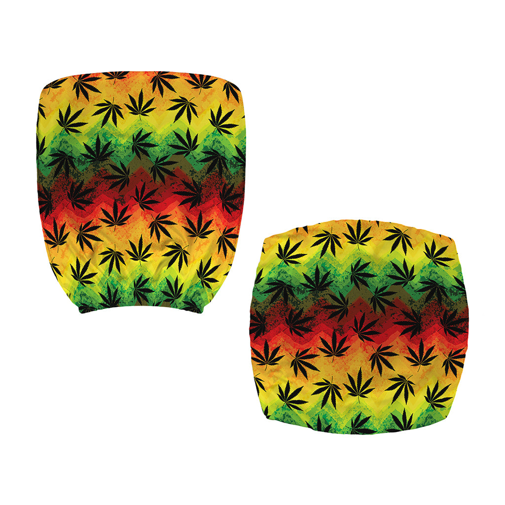 Cannabis Rasta Pattern Print Office Chair Cover