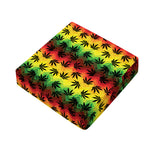 Cannabis Rasta Pattern Print Outdoor Seat Cushion Cover