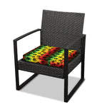 Cannabis Rasta Pattern Print Outdoor Seat Cushion Cover