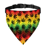 Cannabis Rasta Pattern Print Over The Collar Dog Bandana