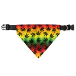 Cannabis Rasta Pattern Print Over The Collar Dog Bandana
