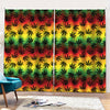 Cannabis Rasta Pattern Print Pencil Pleat Curtains