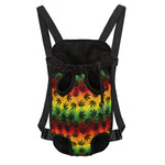 Cannabis Rasta Pattern Print Pet Carrier Backpack
