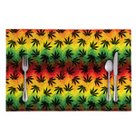 Cannabis Rasta Pattern Print Placemat