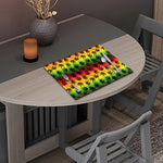 Cannabis Rasta Pattern Print Placemat