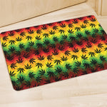 Cannabis Rasta Pattern Print Polyester Doormat