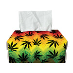 Cannabis Rasta Pattern Print Rectangle Tissue Box Cover