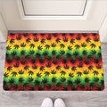 Cannabis Rasta Pattern Print Rubber Doormat