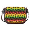 Cannabis Rasta Pattern Print Saddle Bag