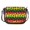 Cannabis Rasta Pattern Print Saddle Bag