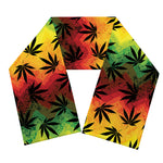 Cannabis Rasta Pattern Print Scarf
