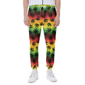Cannabis Rasta Pattern Print Joggers