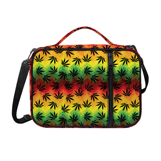 Cannabis Rasta Pattern Print Shoulder Strap Bible Bag