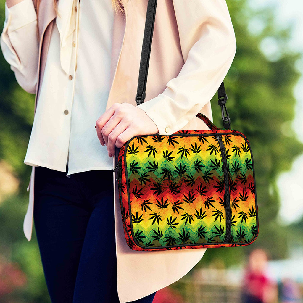 Cannabis Rasta Pattern Print Shoulder Strap Bible Bag