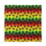 Cannabis Rasta Pattern Print Silk Bandana