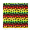 Cannabis Rasta Pattern Print Silk Bandana