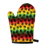 Cannabis Rasta Pattern Print Single Oven Mitt