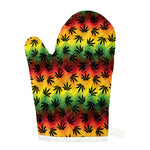 Cannabis Rasta Pattern Print Single Oven Mitt