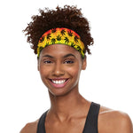 Cannabis Rasta Pattern Print Sports Headband