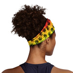 Cannabis Rasta Pattern Print Sports Headband
